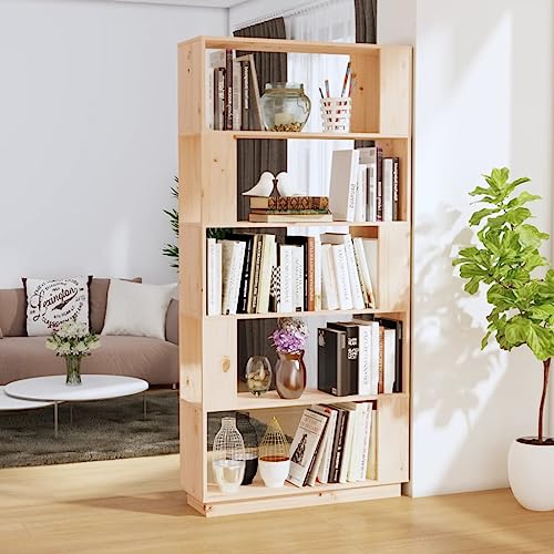 UTSRABFA Bücherregal Kellerregal Treppenregal Abstellraum Regal Bücherregal/Raumteiler 80x25x163,5 cm Massivholz Kiefer Geeignet für Sammlungsraum, Büro, Wohnzimmer, Küche