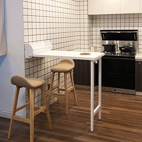 T&P-1 Klappbarer Weißer Esstisch, Wandtisch Schreibtisch, Multifunktion Laptoptisch Aus Massivholz, Küchentisch,Kindermöbel