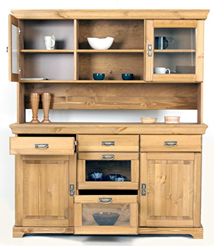 clever moebel Buffet, Sideboard, Kommode aus Kiefernholz gelaugt u. geölt, Schrank, Anrichte