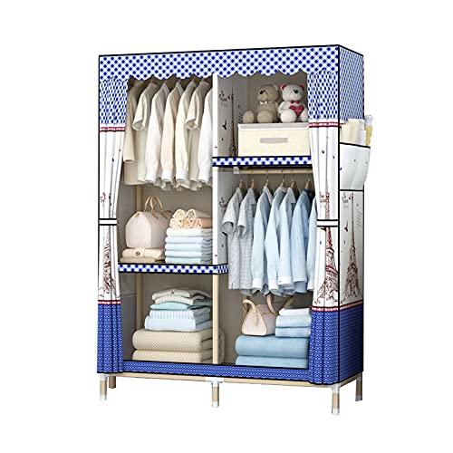 WIQUYBML Kreativer Kleiderschrank, offener Einzel-Kleiderschrank, Massivholz-Baby-Kleidersc hrank-Trennwände, platzsparend, stabile Montage-Garderobe (Farbe: C) (G)