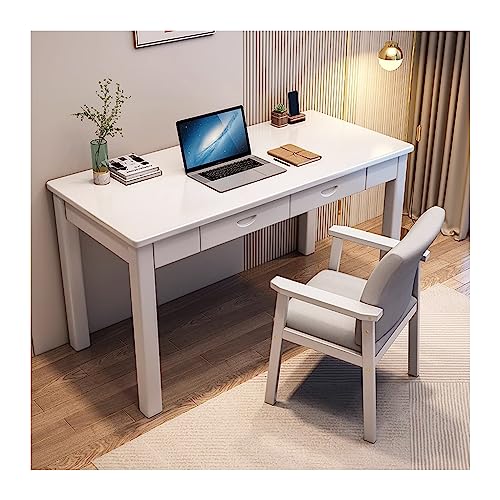 Schreibtisch Schreibtisch aus reinem Massivholz, einfacher PC-Tisch, Home-Office-Schreibtisch, Werkbank, Arbeitszimmer, Schreibtisch, Schlafzimmer, Wohnzimmer, Arbeitstisch mit tragbarem PC PC Laptop-