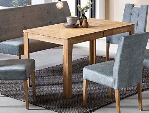 expendio Esstisch Percy 2XL Eiche Natur geölt 140(220) x80 cm Massivholz Mittelauszug Massivholztisch Esszimmer