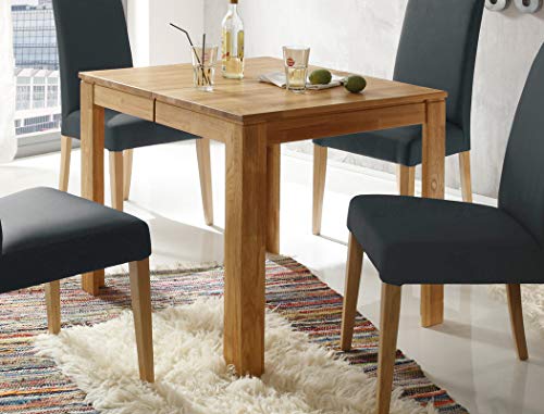 expendio Esstisch Percy 1XL Eiche Natur geölt 86(126) x80 cm Mittelauszug Massivholztisch Esszimmer