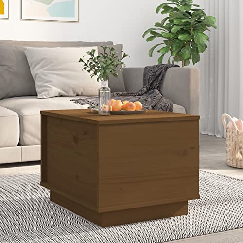 LAPOOH Couchtisch Honigbraun 40x50x35 cm Massivholz Kiefer, Living Room Table, Wohnzimmertisch, Beistelltisch, Side Table & End Table, Coffee Table