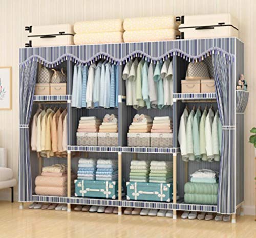 WIQUYBML Kleiderschrank – einfacher moderner Doppelschrank, Zusammenbau eines Massivholz-Kleiderschrank s, provinzieller Raum-Schlafzimmerschrank/ Kleiderschrank, Kleider-Organizer, 83,5 x 66
