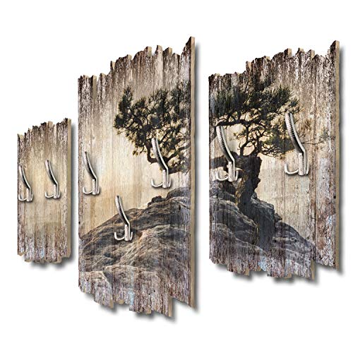 Kreative Feder Einsamer Baum Designer Wandgarderobe Flurgarderobe Wandpaneele 95 x 60 cm aus MDF DTGH052
