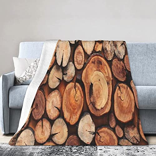 Kuscheldecke Holz, Flauschig Weich Warme Fleecedecke für Couch, 3D Decke Holz Flanelldecke Sofadecke Wohndecke 180x200 cm