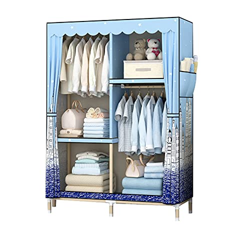 WIQUYBML Montieren Sie den Kleiderschrank, multifunktionaler Trennwand-Aufbewahrungssc hrank, tragbarer Schwerer Kleiderschrank, Massivholz-Kleiderschrank -Aufbewahrung (Farbe: H) (I)