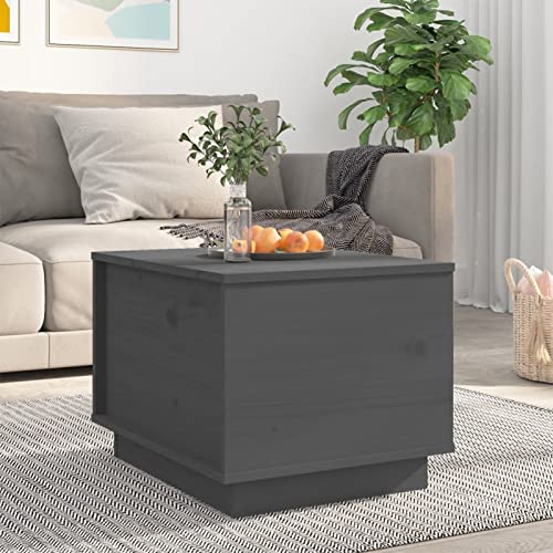 LAPOOH Couchtisch Grau 40x50x35 cm Massivholz Kiefer, Living Room Table, Wohnzimmertisch, Beistelltisch, Side Table & End Table, Coffee Table