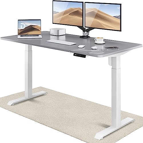 Desktronic Höhenverstellbarer Schreibtisch 160x80 cm - Stabiler Schreibtisch Höhenverstellbar Elektrisch - Standing Desk mit Touchscreen und Integrierten Ladesteckern