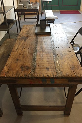 STUFF Loft Vintage Esstisch Tisch aus Holz klappbar Shabby-Chic Brown 165 x 75 x 76 cm