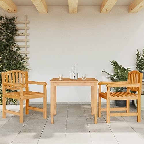 Home Möbel Garten Gartenstühle 2 Stück 58x59x88cm Massivholz Teak