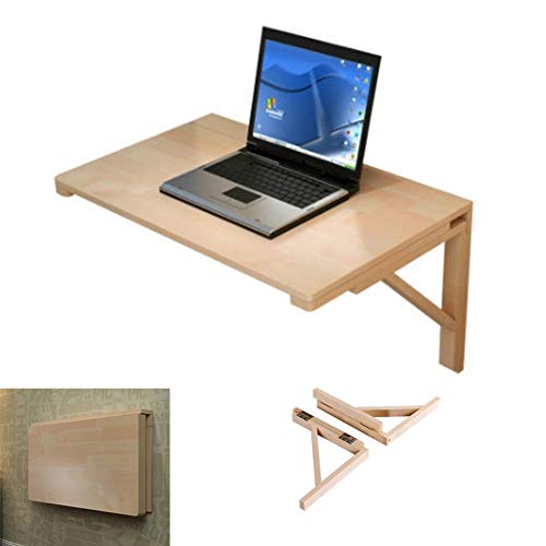 YXW Natürliche Massivholz Wandklapptisch Werkbank, Kleiner Raum Laptop Schreibtisch, Kinderschreibtisch Lerntisch (15 Größen)
