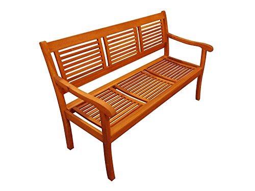 SAM 3-Sitzer Gartenbank Cordoba, 150 cm, Akazie Holz-Bank für Garten, Terrasse und Balkon, pflegeleichtes Massivholz