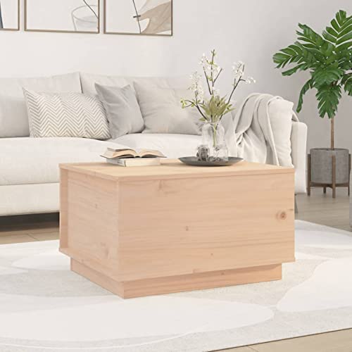 LAPOOH Couchtisch 60x50x35 cm Massivholz Kiefer, Living Room Table, Wohnzimmertisch, Beistelltisch, Side Table & End Table, Coffee Table