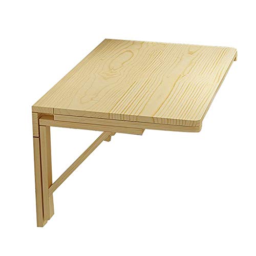 Lebendes Büro/einfacher Ablagetisch An der Wand befestigter Tisch Laptop-Ständer Schreibtisch Klappbare Küchenarbeitsplatte Studiertisch Massivholz, 7 Größen (Farbe: Holzfarbe, Größe: 100 x 40 cm)