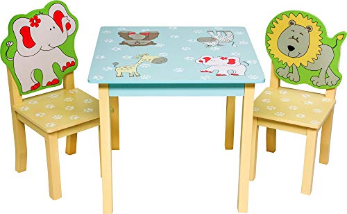 ib style®   SAFARI |Kindermöbel | 3 Kombinationen | Set: 1x Tisch + 2x Stühle