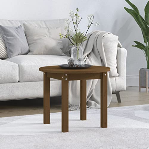 WEMYUFURN Couchtisch Honigbraun 55x45 cm Massivholz Kiefer, Couchtisch, Wohnzimmertisch, Beistelltisch - für Wohnzimmer und Büro - Mittelpunkt für Ihr Zuhause