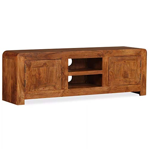 vidaXL Massivholz TV Schrank Palisander-Finish Fernsehtisch Fernsehschrank Lowboard TV Möbel Tisch Board Sideboard HiFi-Schrank 120x30x40cm