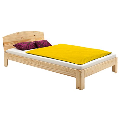 IDIMEX Massivholzbett Einzelbett Bett Tim Kiefer massiv Natur lackiert 100 x 200 cm (B x L)