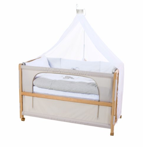 roba Beistellbett, Roombed, Babybett 60x120 cm 'Liebhabär', Anstellbett zum Elternbett mit kompletter Ausstattung