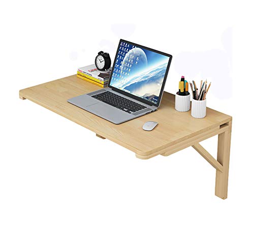 Q&Z Wandklapptisch,KüChentis ch Wandtisch Schreibtisch Computer Tisch Aus Holz KindermöBel Studie Massivholz Laptoptisch Einfach Zusammenklappbarer MöBel 60X40cm