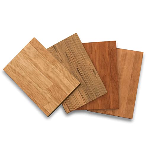 ben+camilla.com Square Holz-Muster-Paket | Muster-Set zum Square Massivholz Würfelregal | Original Stück in Buche Eiche Erle und Kernbuche