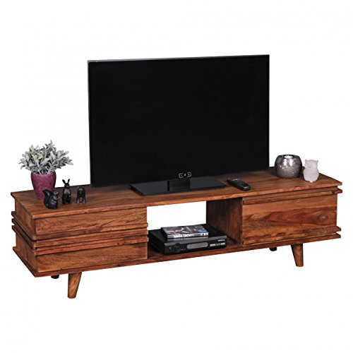 KADIMA DESIGN Lowboard Massivholz Sheesham Kommode 145 cm tv-Board Landhaus tv-Möbel