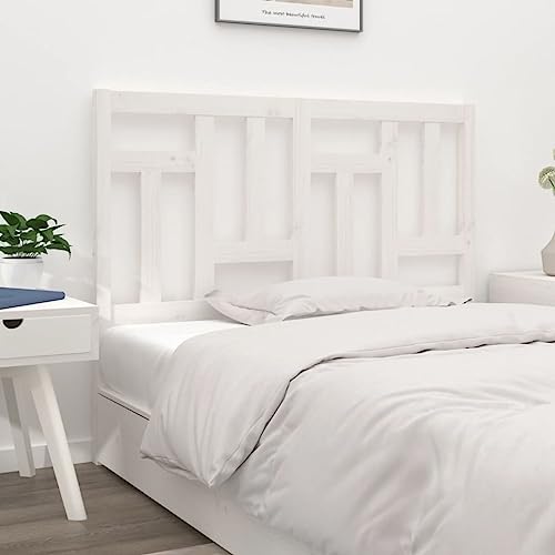 DCRAF Home Möbel Bett Kopfteil Weiß 165,5x4x100cm Größe Massivholz Kiefer