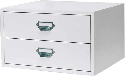 Aktenschrank Massivholz-Aktenschrank Stapelbare mehrschichtige Schubladenorganisation für Bürobedarf oder Desktop-Zubehör (Size : 3 Layer) (OneColor 2 Layer)