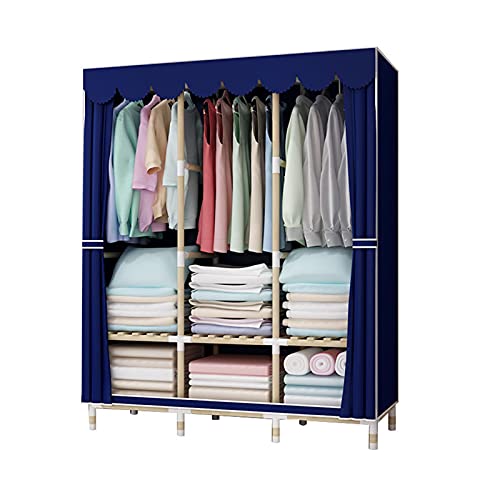 Offener Kleiderschrank,Multifunkt ionsschrank,Aufbewahrungs organisator,Schlafzimmers chrank,Massivholz-Kleider stange,126 x 170 x 45 cm (Größe: 126 x 170 x 45 cm,Farbe: C)