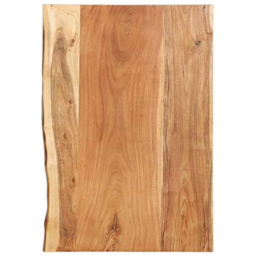 Susany Badezimmer-Waschtischplat te Waschtisch Waschtischkonsole Platte Holzplatte für Aufsatzbecken Badmöbel Massivholz Akazie 80 x 55 x 3,8 cm