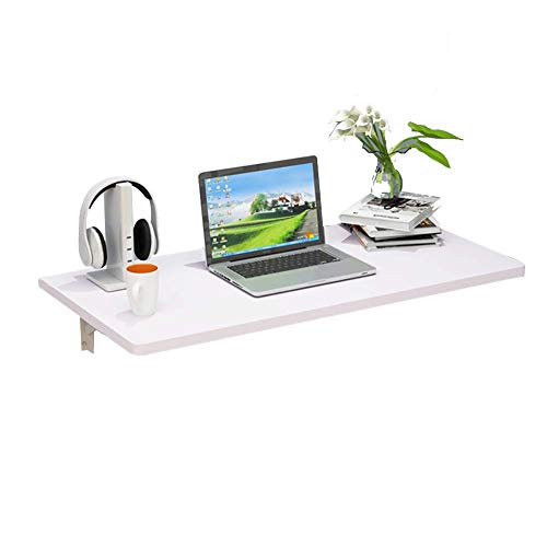 AI LI WEI Lebendes Büro/einfacher Ablagetisch Wand Tisch Faltbare Esstisch, 4 Farben 4 Größen (Farbe: BRAUN,: 90 x 40 cm) (Color : White, Size : 90x40CM)