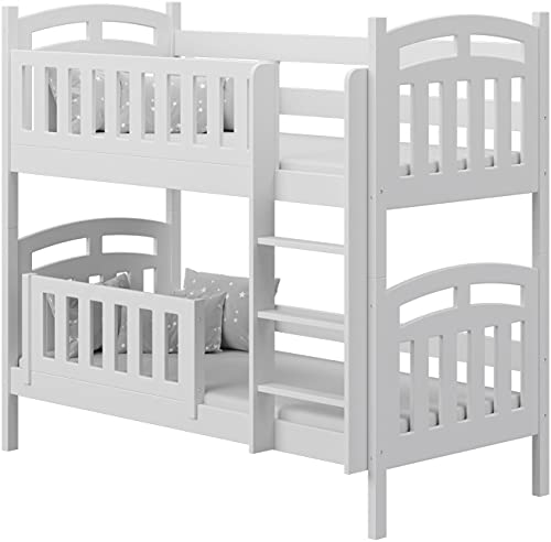 Weiß Etagenbett für Kinder 90x190 90x200 80x160 cm Massivholz Kiefer - Hochbett Kinderbett - Jugendbett - 180x80
