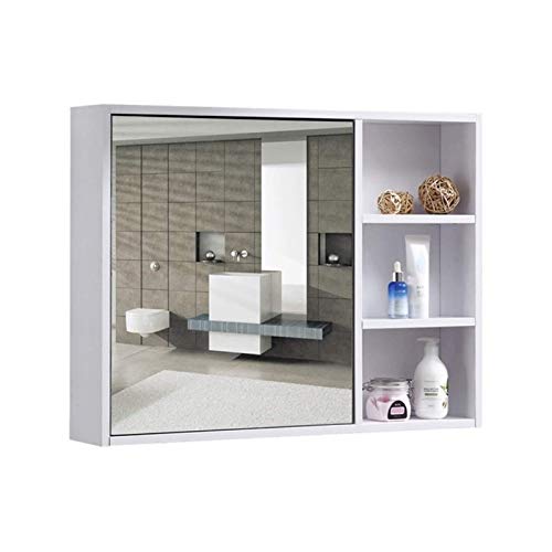 RANRANJJ Aluminium Bad Medicine Cabinet Recess Installation Nur Schränke Badezimmer-Möbel Massivholz Badezimmer Wasserdicht (Size : 80 * 14 * 60cm)