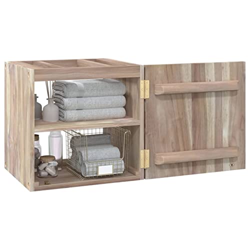 Tidyard Wand Badschrank Waschbeckenunterschrank Waschtisch Badmöbel Unterschrank Massivholz Teak 41x38x40 cm