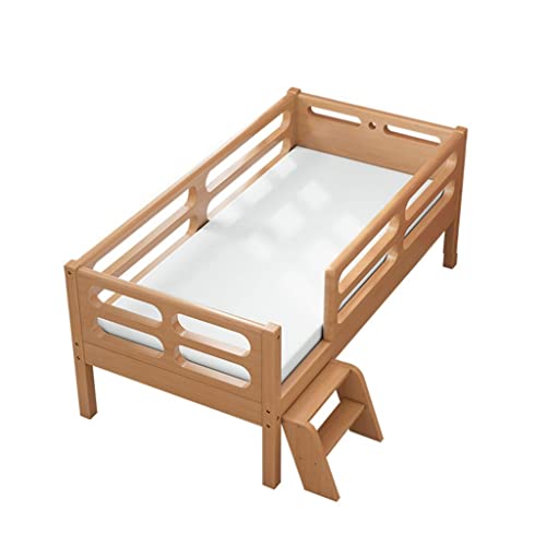 WAEYZ Massivholz Kinderbett mit Leitplanke Junge Individuell Erweitern Buche Babybett Großes Bett mit Seitennähten für Erwachsene Kinder Teenager (Size : 180x80x40cm)
