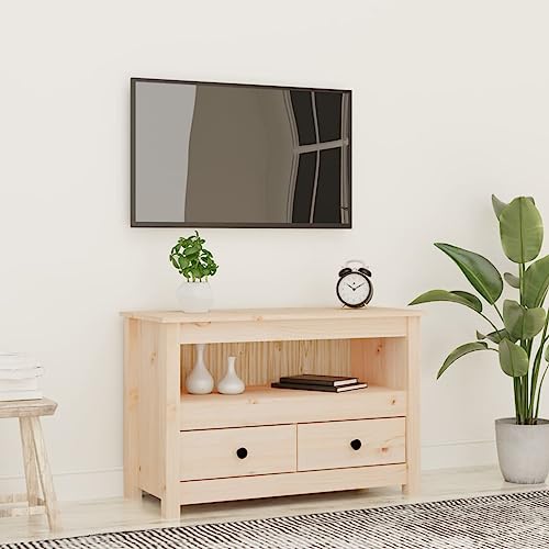 Youuihom TV-Schrank Aufbewahrungsschrank Wohnzimmer-TV-Schrank Sideboard 79x35x52 cm Massivholz Kiefer Geeignet für Schlafzimmer, Wohnzimmer, Eingang