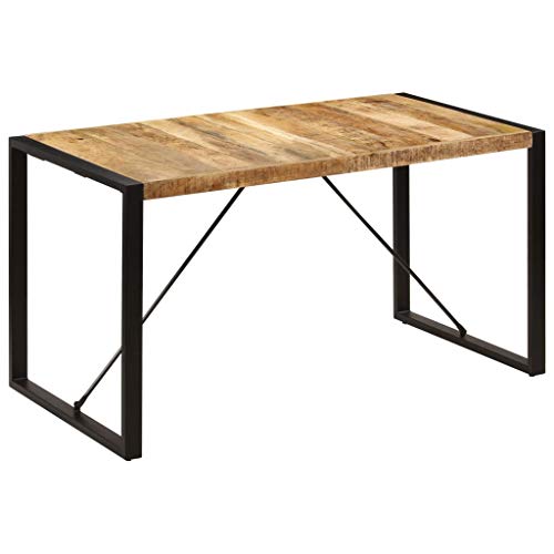 YOPOTIKA Nicoone Esszimmertisch Schreibtisch Ausziehtisch Küche Beistelltisch Esstisch 140 x 70 x 75 cm Mango-Massivholz