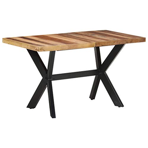 vidaXL Massivholz Esstisch Küchentisch Esszimmertisch Massivholztisch Speisetisch Esszimmer Tisch Holztisch Esszimmermöbel 140x70x75cm Honigfarben