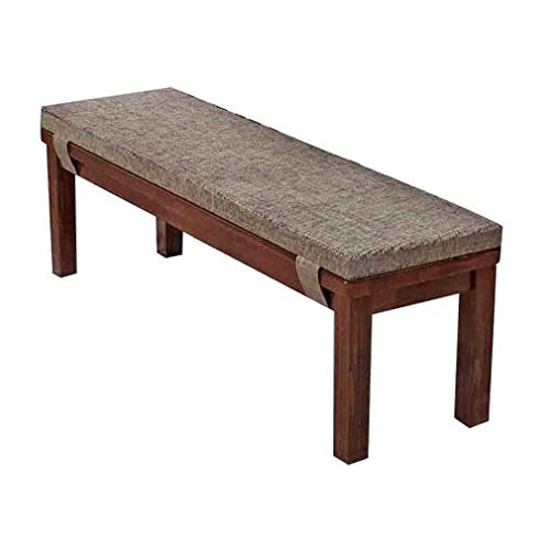 YCSD Massivholz Bank  Stoff Abnehmbar Gepolstert Esszimmerbank Schuh Bench Ankleideraum Zu Hause Ruhebank (Color : Walnut, Size : 80x30x42cm)