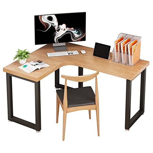 Computertisch Computertisch Aus Kiefer Mit Stuhl, Eckschreibtisch Im Home-Office, Leicht Zu Reinigender Massivholz-Desktop (Size : 100x100x75cm)