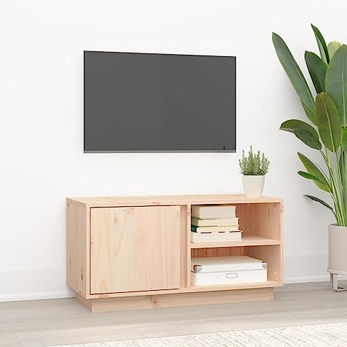 Youuihom TV-Schrank Aufbewahrungsschrank Wohnzimmer-TV-Schrank Sideboard 80x35x40,5 cm Massivholz Kiefer Geeignet für Wohnungen, Wohnzimmer, Eingangshallen