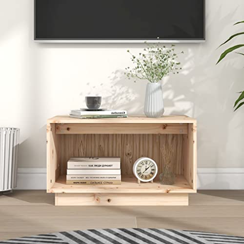 Youuihom TV-Schrank Wohnzimmer Schrank Sideboard Dekoratives Kabinett 60x35x35 cm Massivholz Kiefer Geeignet für Eingang, Arbeitszimmer, Wohnzimmer