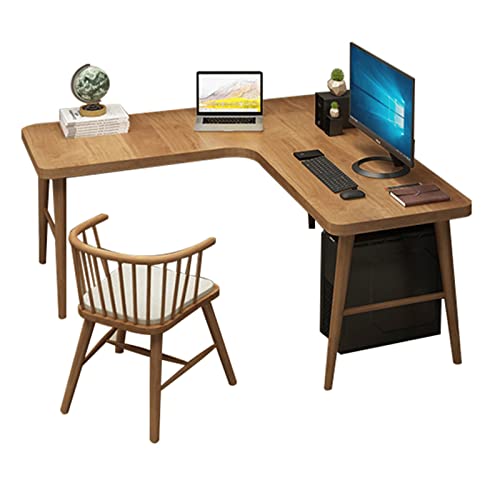 Computertisch Computertisch Aus Kiefernholz Mit Stuhl, Moderner Minimalistischer Schreibtisch, Europäischer Eckschreibtisch Aus Massivholz (Color : Style B, Size : 160x120x75cm)