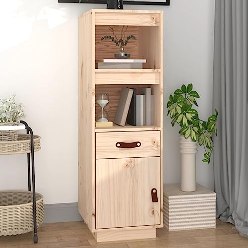 FUDUGEHMIOFWFJJ kommode weiÃŸ,kommode mit schubladen,kommode Flur,Highboard 34x40x108,5 cm Massivholz Kieferschrank schubladen,Sideboard Flur,Schrank Flur,