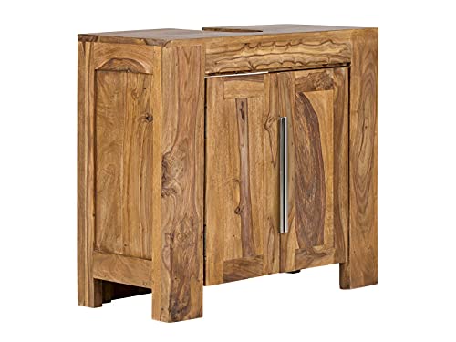 Woodkings® Waschbeckenunterschrank Stark aus Massivholz Palisander Waschtischunterschrank massiv Badmöbel Badezimmer Badschrank Bad Unterschrank Echtholz