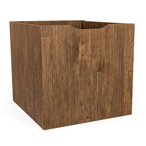 Square Massivholz Aufbewahrungsbox | Eiche für 40 cm Cube | Zubehör für individuelles Flexibles Würfelregal | Erweiterungen für Regalsystem