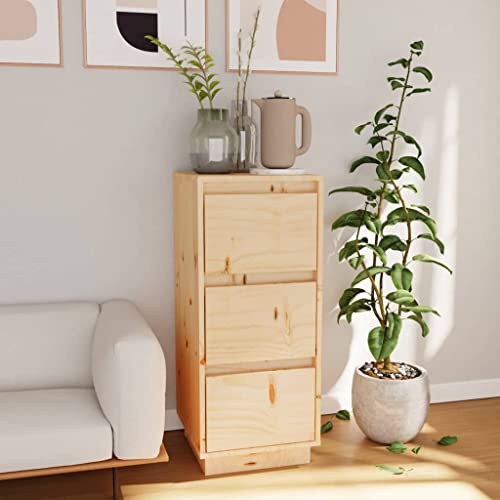 UTSRABFA Buffetschrank Flurschrank Highboard Ordnerregal Sideboard 32x34x75 cm Massivholz Kiefer Geeignet für Korridor, Küche, Eingang, Esszimmer