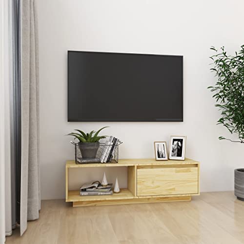 Youuihom Aufbewahrungsschrank Wohnzimmer-TV-Schrank Sideboard TV-Schrank 110x30x33,5 cm Massivholz Kiefer Geeignet für Eingang, Arbeitszimmer, Wohnzimmer